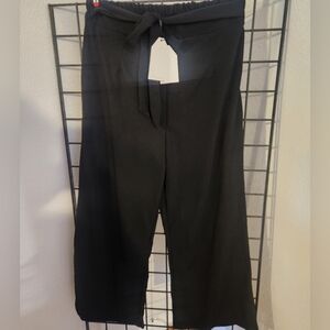 Women's Black Tie-Waist Pants Inseam=28 W=19